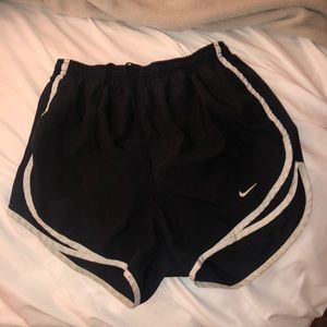 Black and white Nike shorts